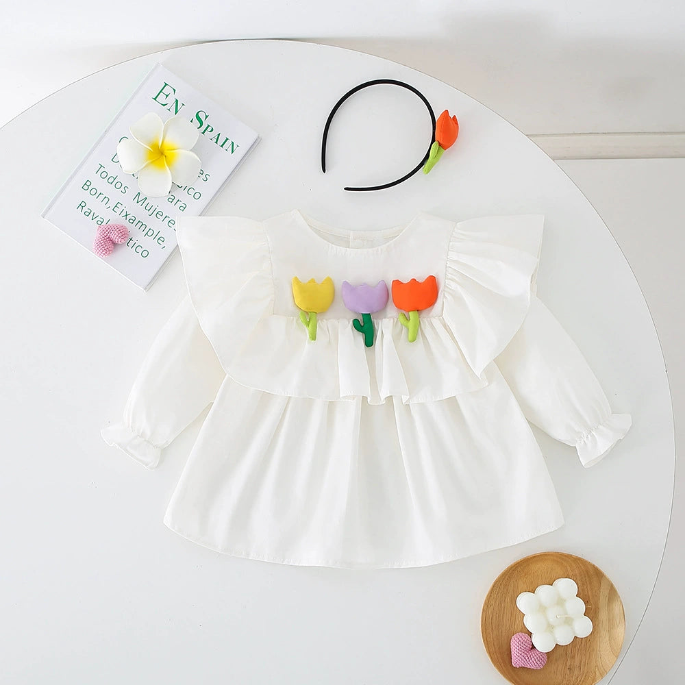 Body/ Dress for Children with Colorful Little Flowers