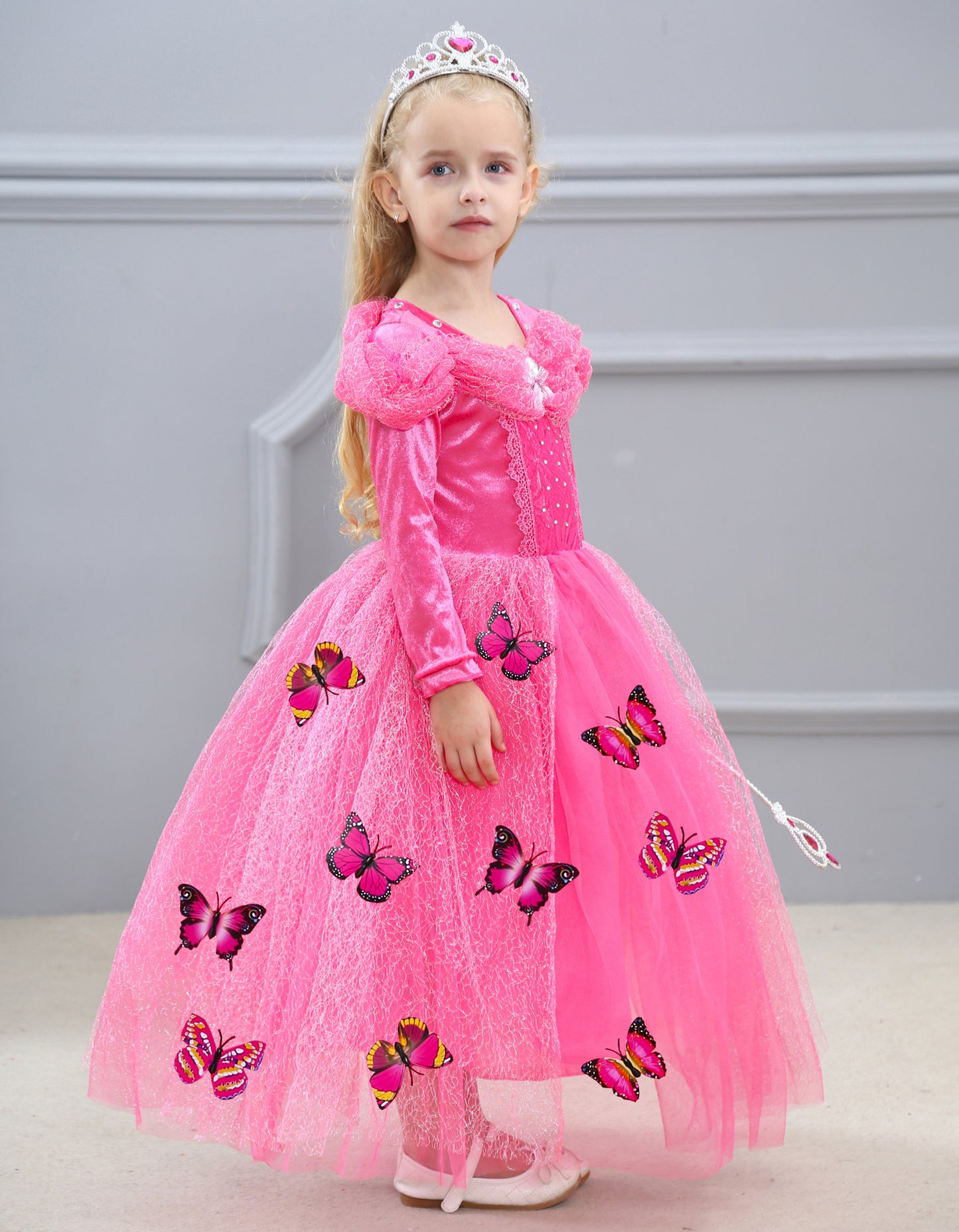Pink Butterfly Party Dress