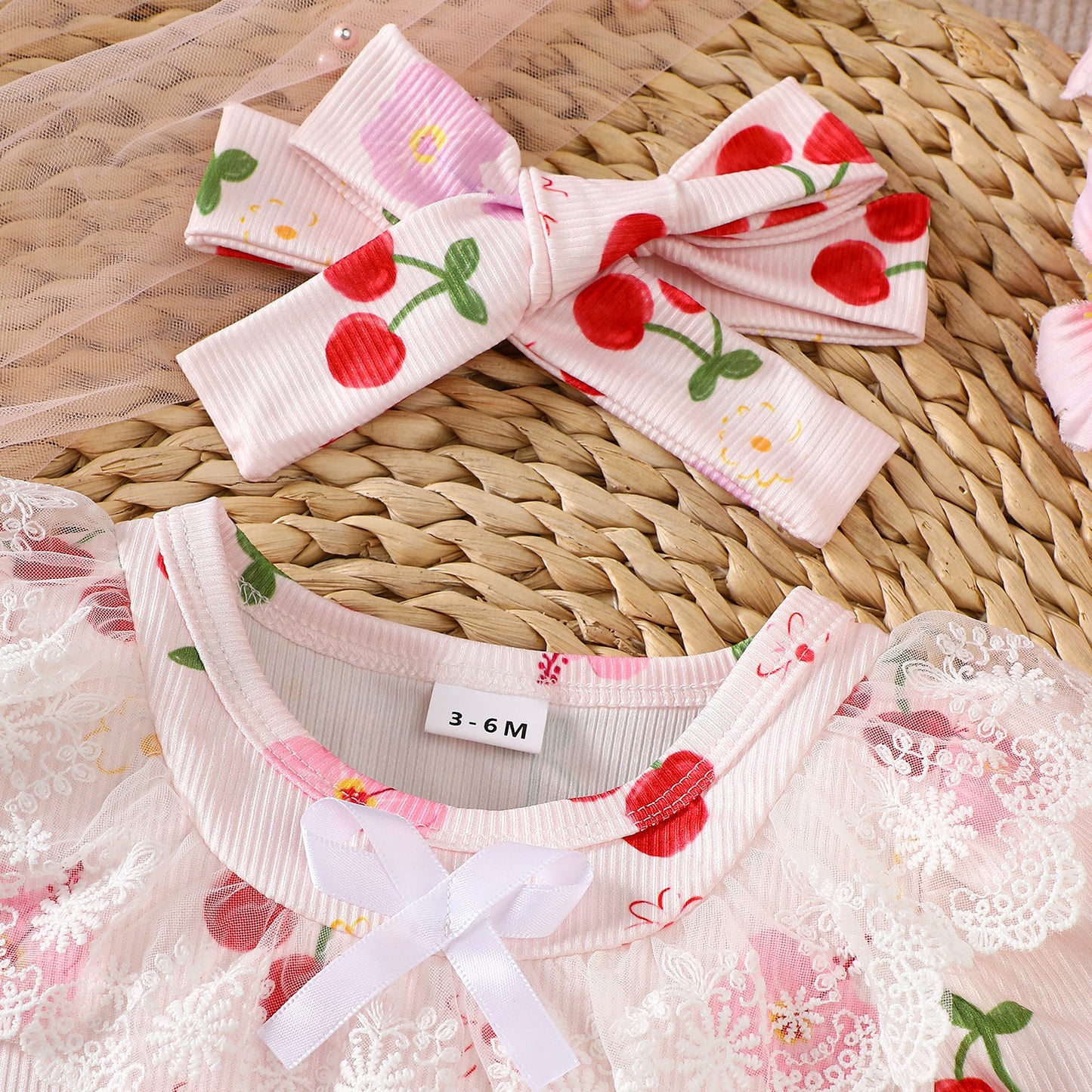 Baby Girl's Cherry Print Bodysuit