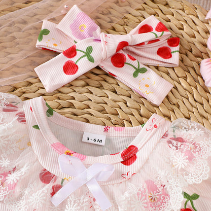 Baby Girl's Cherry Print Bodysuit