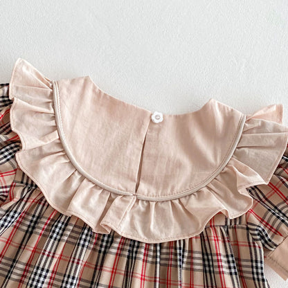 Children's Plaid Teddy Bear Dress
