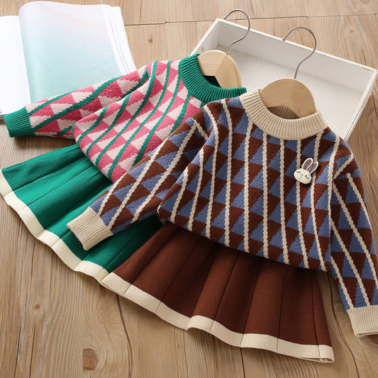 Girls' Knit Bunny Outfit