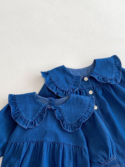 Body/ Denim Dress with Collar