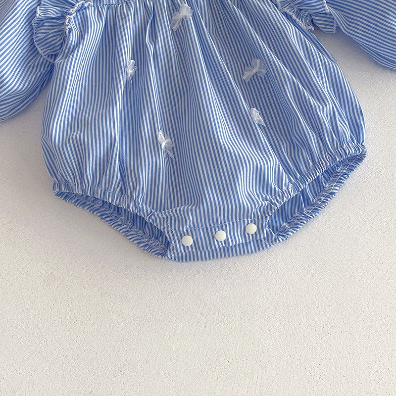 Body/ Striped Children's Dress with Bow