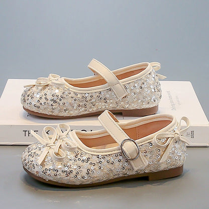 Children's Shoes with Glitter and Bows