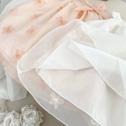 Children's Tulle Dress with Little Flowers