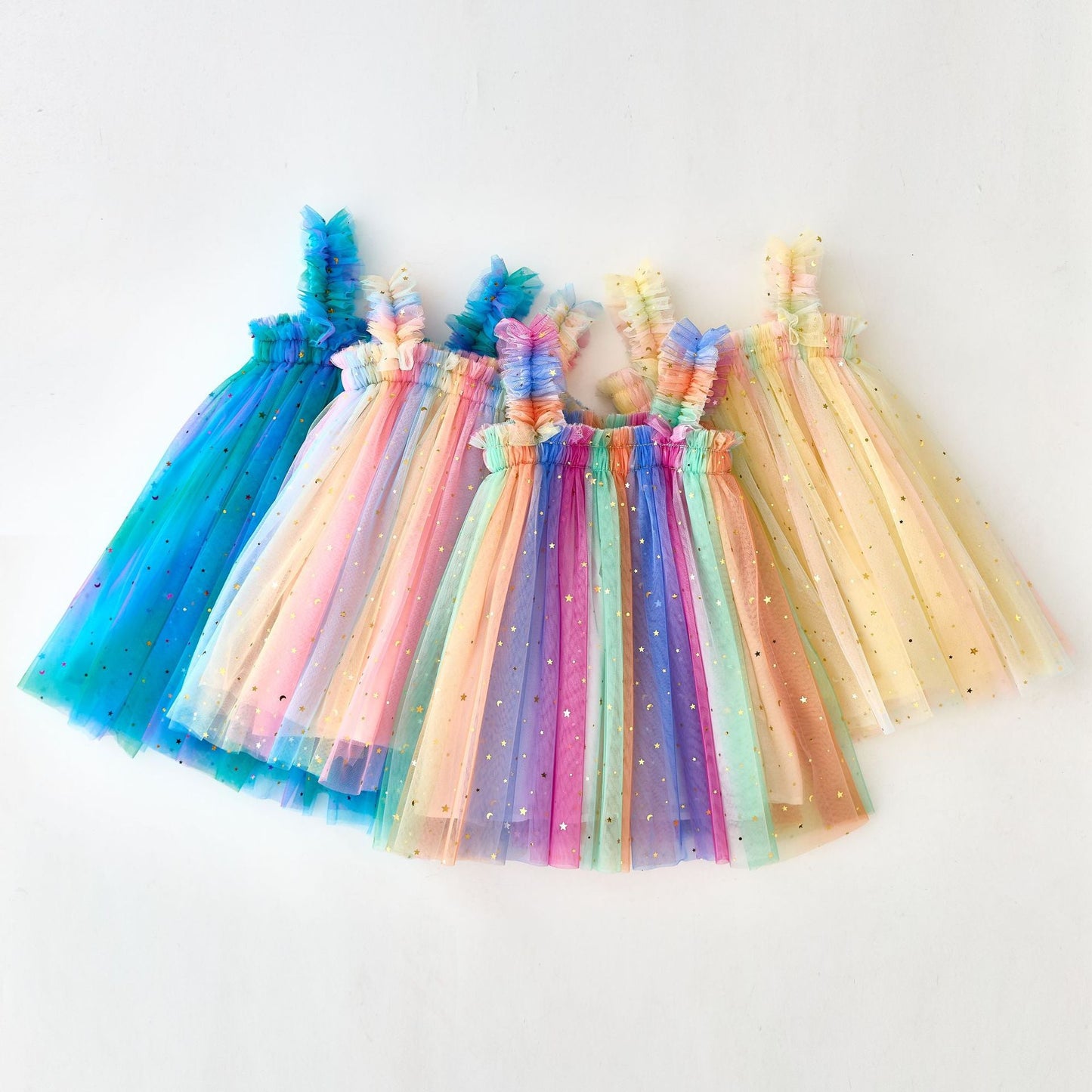 Vestido de tul de colores para niños 