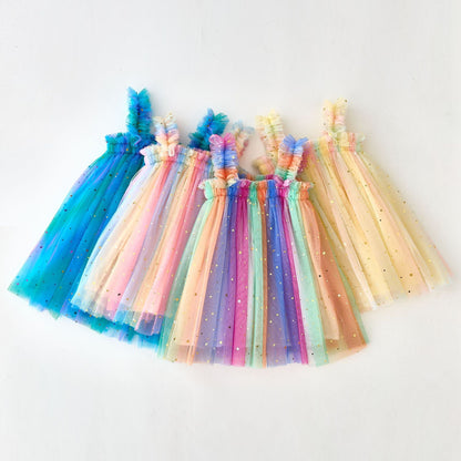 Vestido de tul de colores para niños 