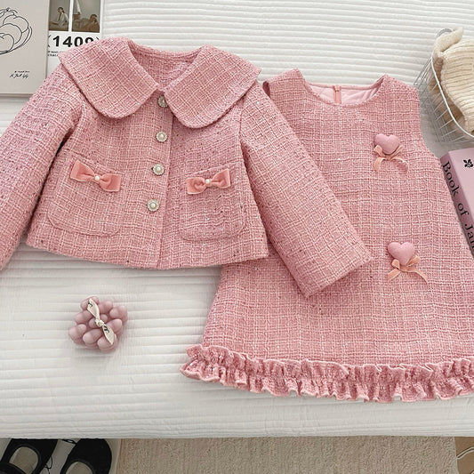 Dress + Tweed Jacket with Bows