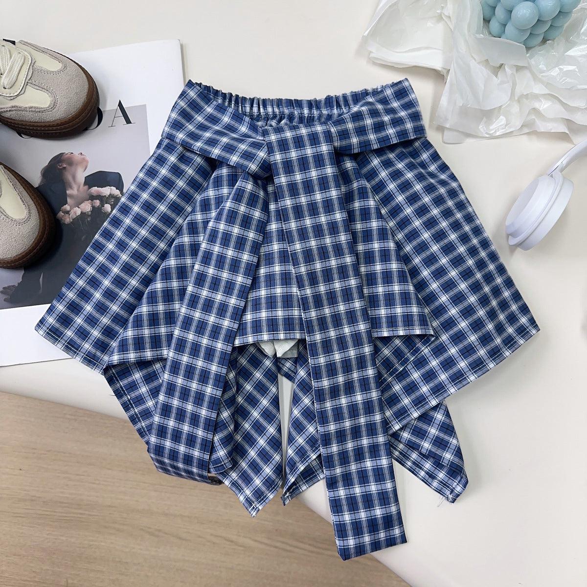 Girls' Teddy Bear and Checkered Outfit