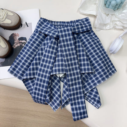 Girls' Teddy Bear and Checkered Outfit