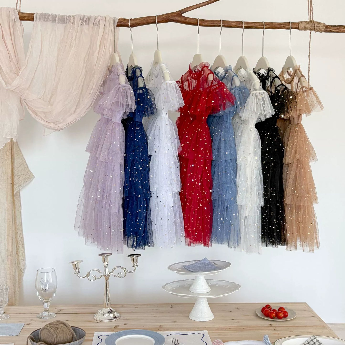 Children's Tulle Dress with Little Stars