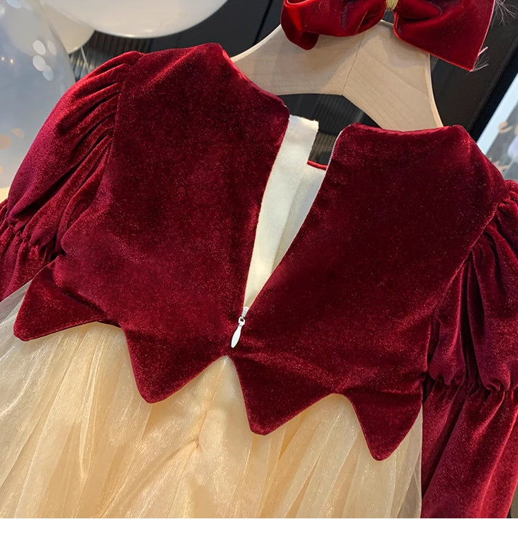 Children's Velvet Sequin Dress