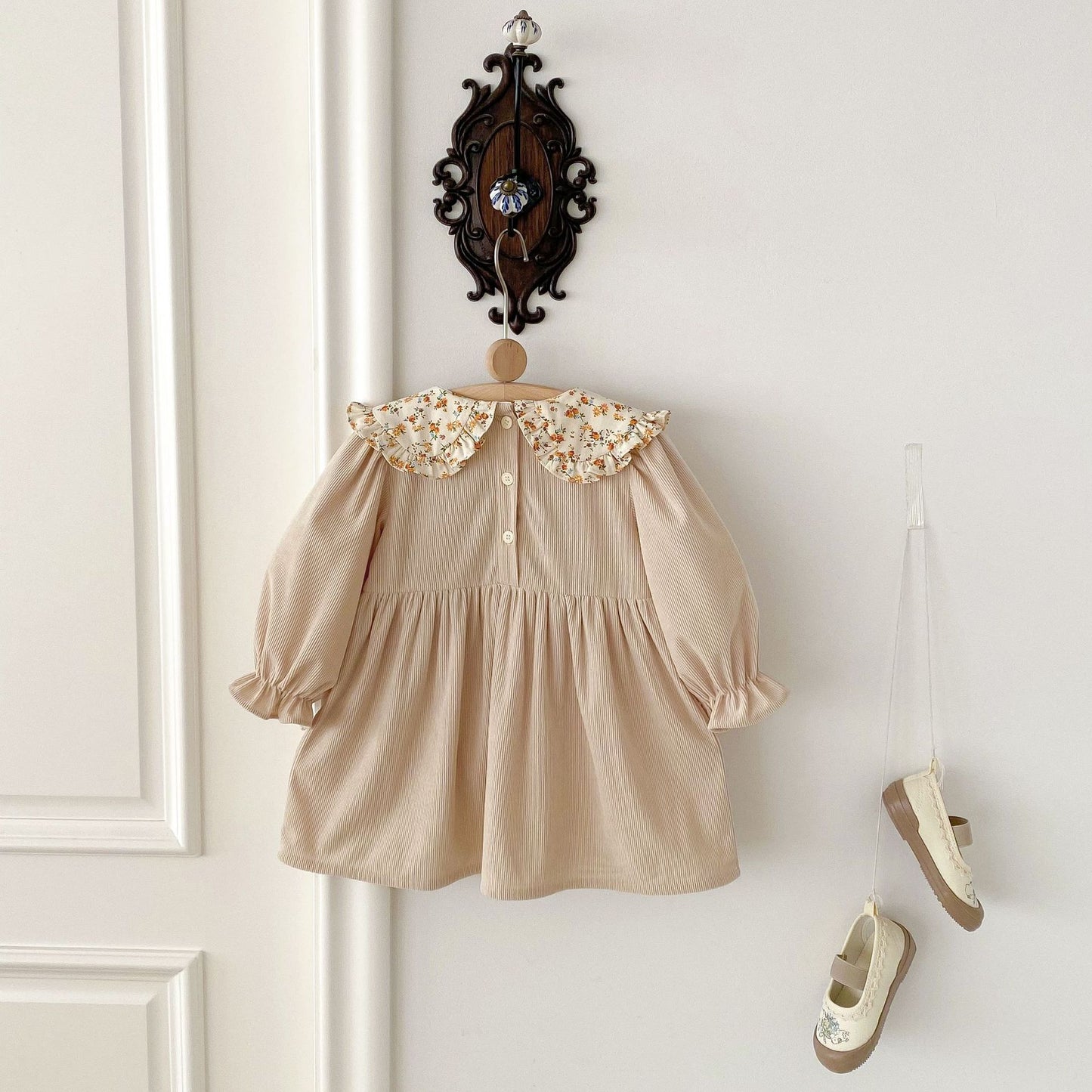 Children's Dress with Flower Collar