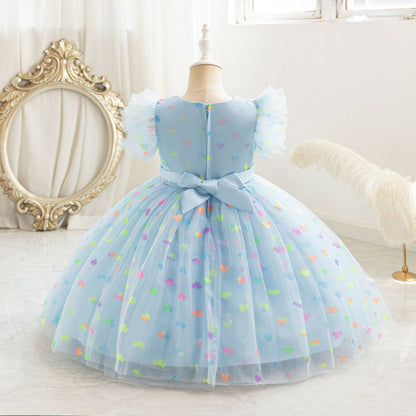 Vestido de fiesta de Navidad con lazo 