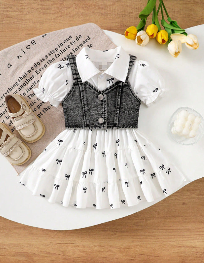 Children's Dress with Bows and Top