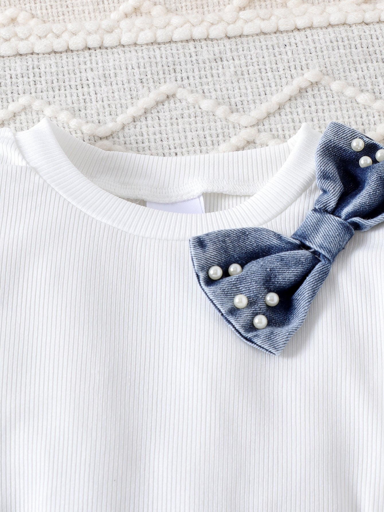 Girls' Denim and Pearl Set