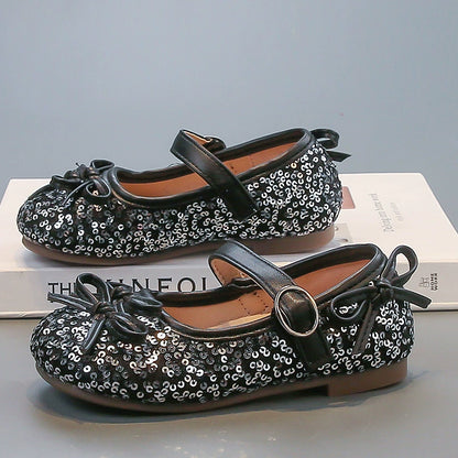 Children's Shoes with Glitter and Bows