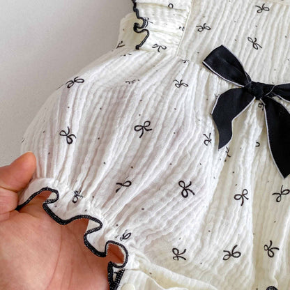 Girls' Bow Bodysuit