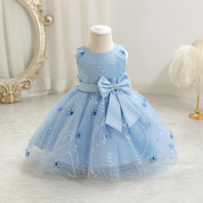Vestido de fiesta con lazo de mariposa 