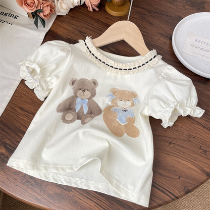 Kids' Teddy Bear and Denim Outfit Set