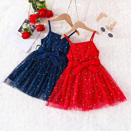 Vestido Infantil Estrellas Tul