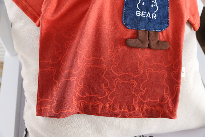 Boys' Outfit with Teddy Bear and Jeans