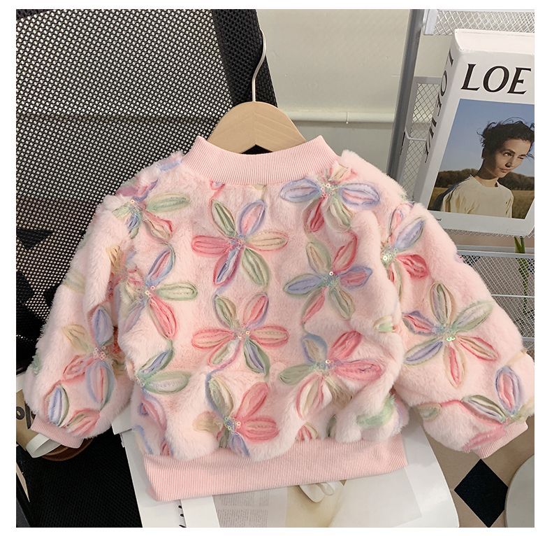 Chaqueta de mujer para niños con flores 