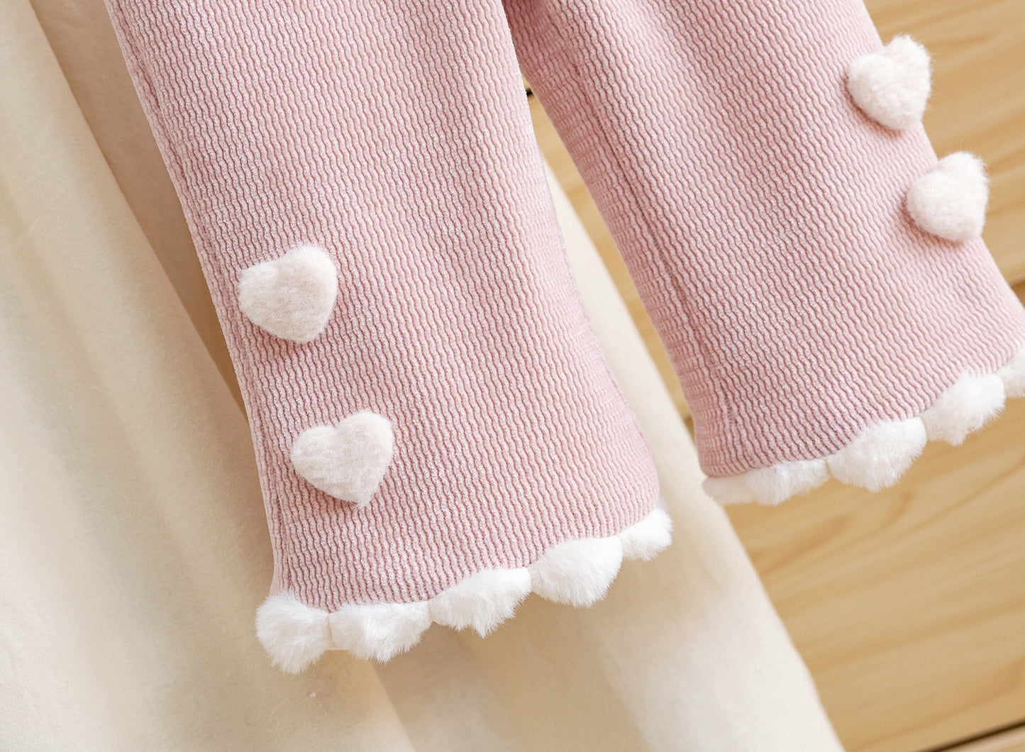 Children's Winter Pants with Heart Design