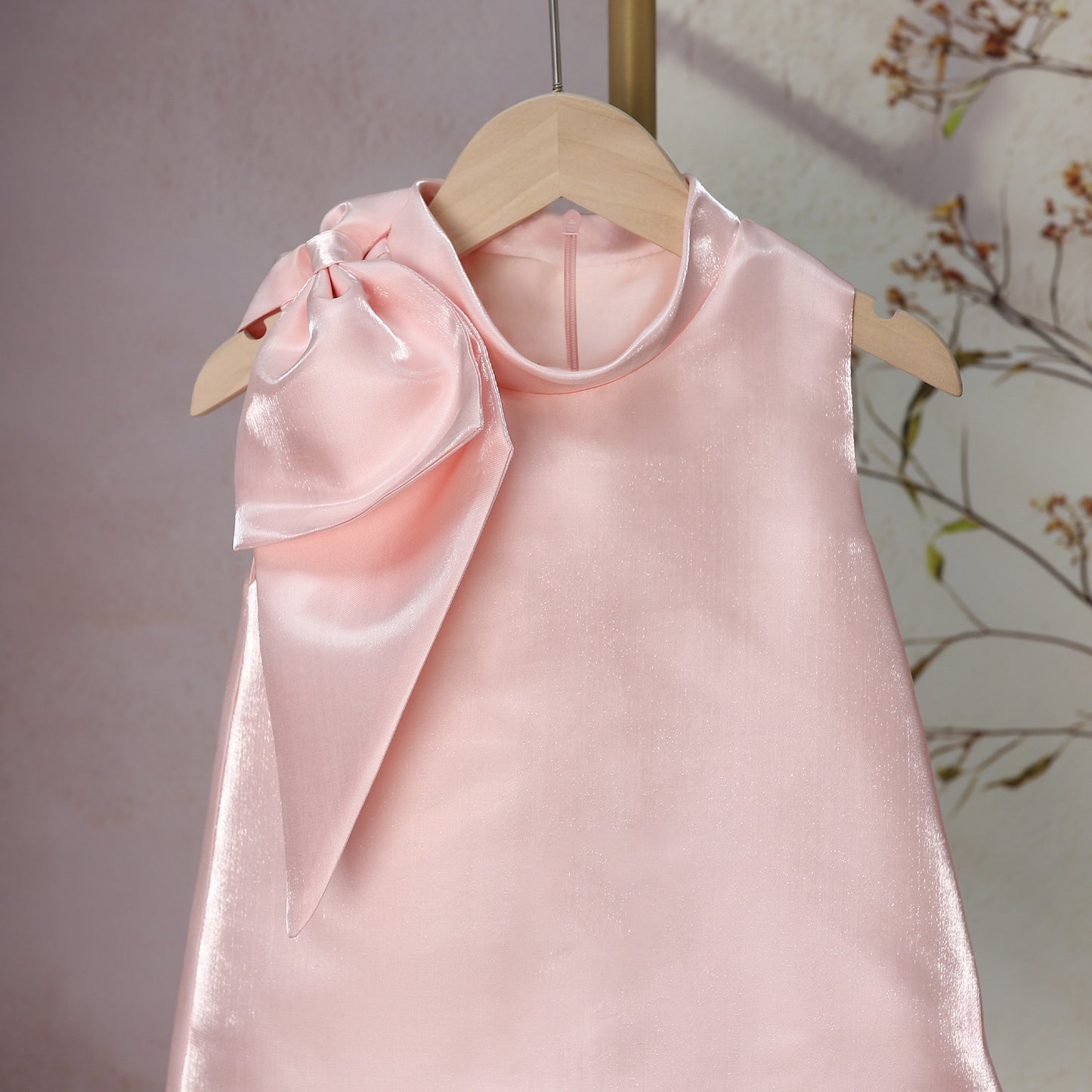 Children's Dress with Bow and Feathers