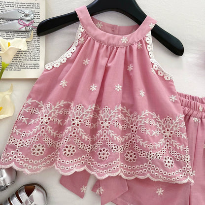 Girls' Floral Lace Set