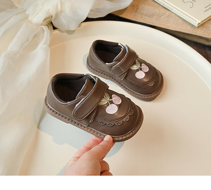 Children's Cherry-Print Velcro Shoes