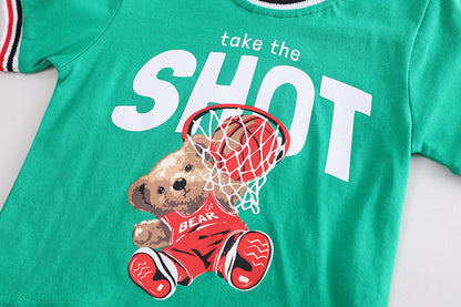 Boys' Teddy Bear Basketball Set