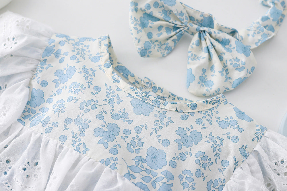 Blue Floral Children's Dress