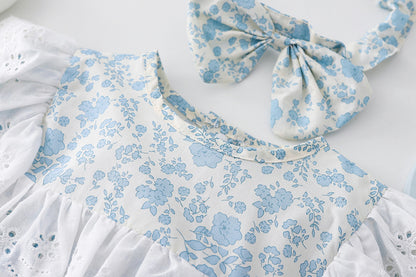 Blue Floral Children's Dress