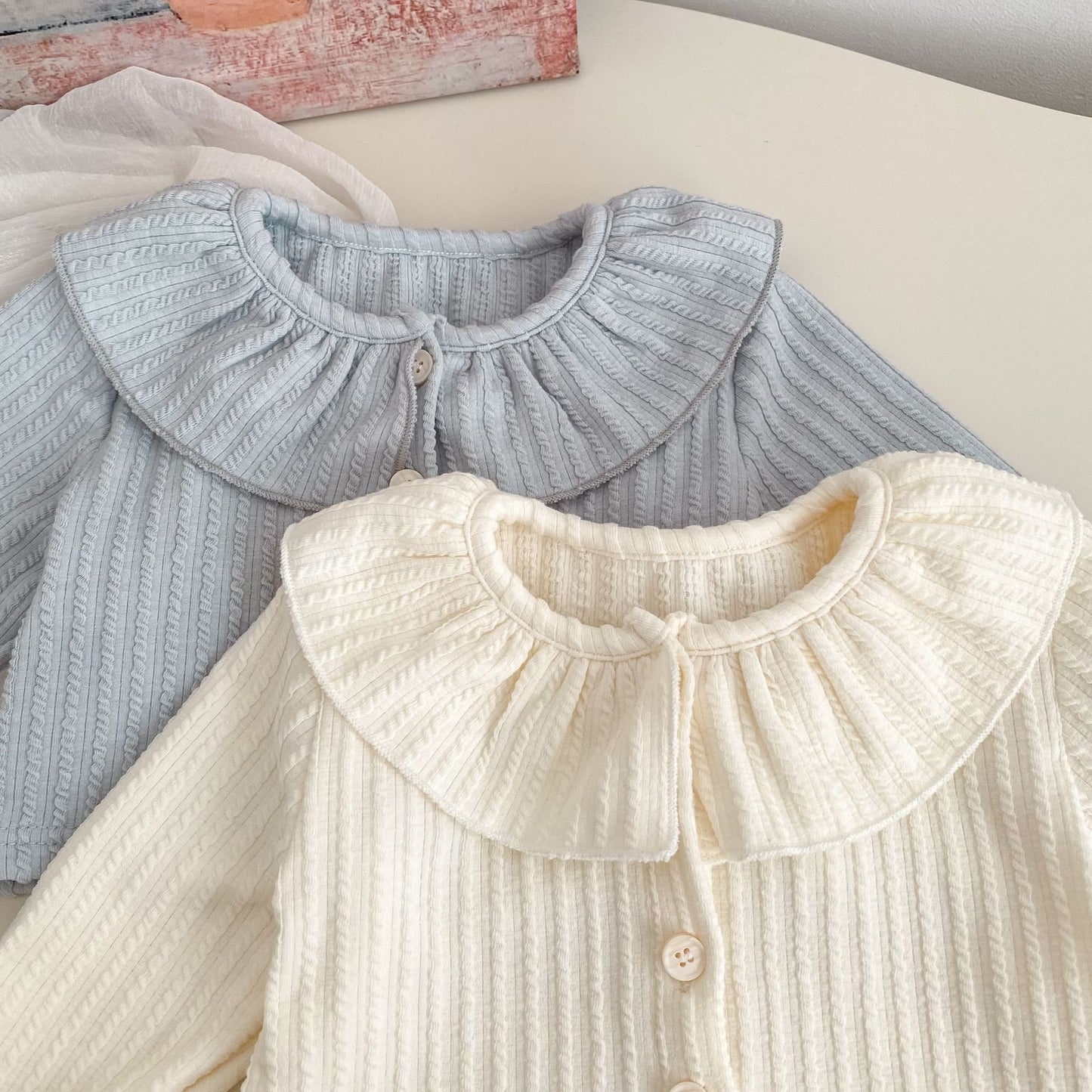 Girls' Outfit Set: Cardigan + Balloon Dress