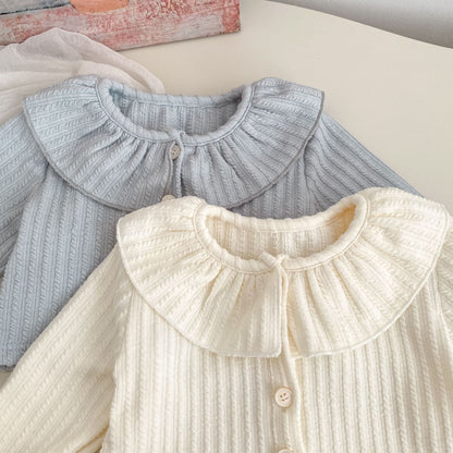 Girls' Outfit Set: Cardigan + Balloon Dress