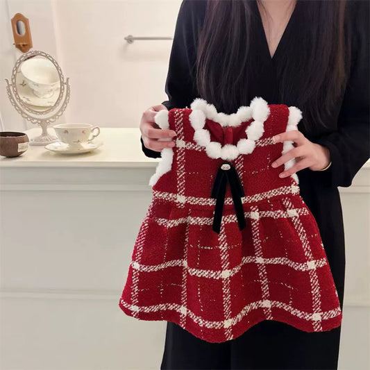 Red Plaid Children's Dress