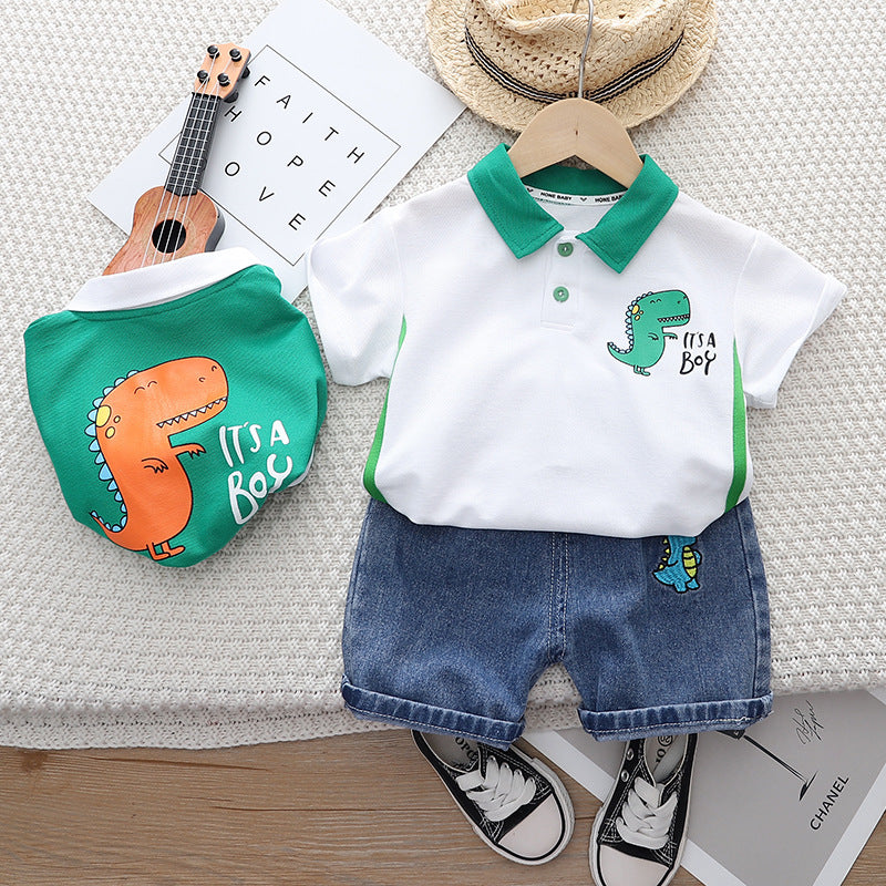 Boys' Dino Polo Shirt Set