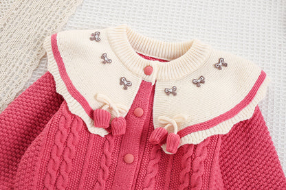Children's Knitted Set with Bows