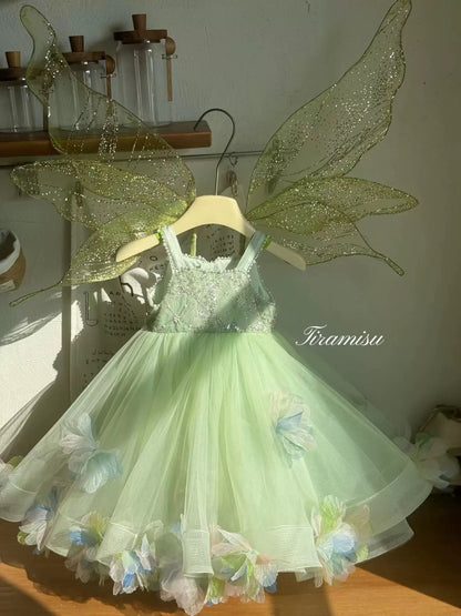 Cute Suspender Fluffy Children dresses