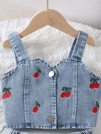 Children's Summer Jeans Cherry Set