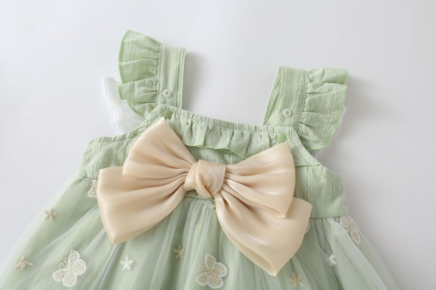Children's Dress with Butterflies and Bow