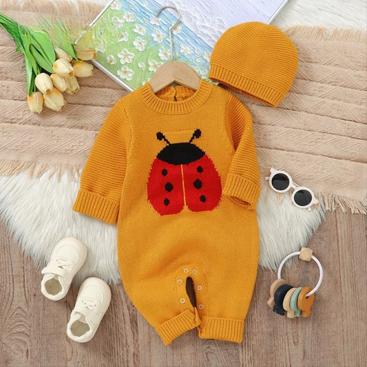 Ladybug Knit Children's Jumpsuit