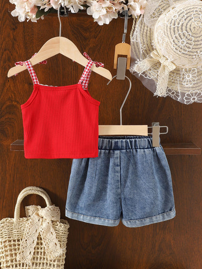 Children's Set of Cherries and Jeans