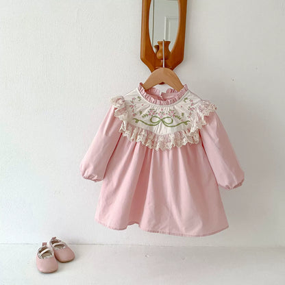 Children's Dress with Embroidery and Bow