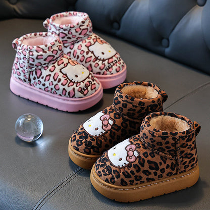 Fashion Boots PU Short Plush Warm Girls Boots