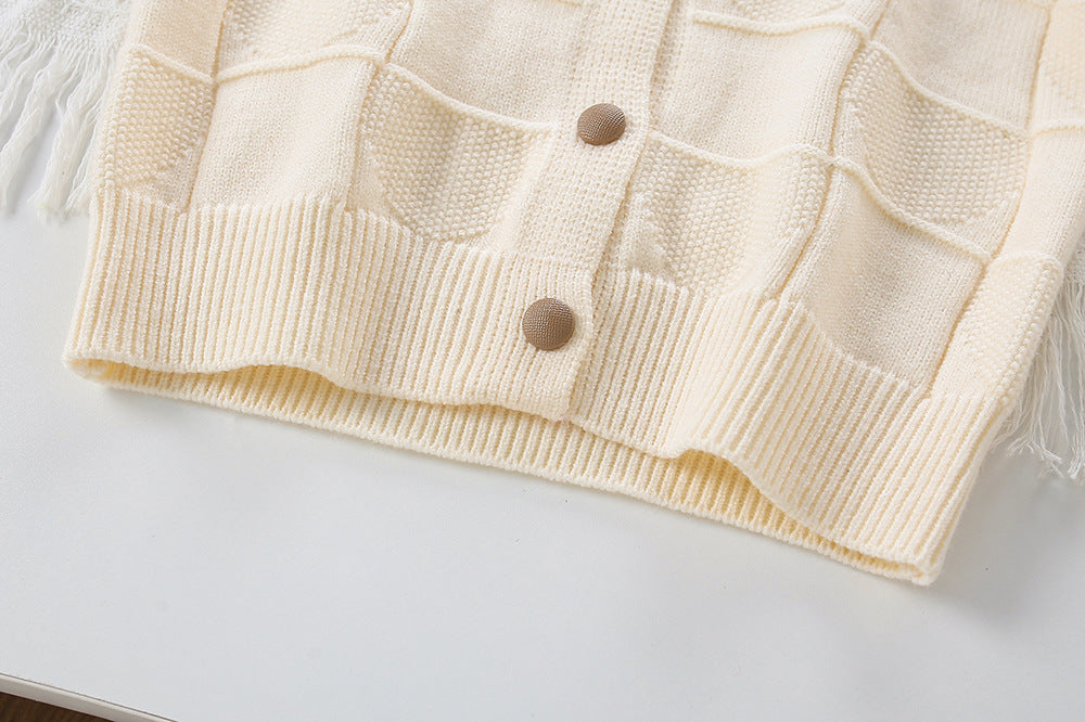 Girls' Knitted Set with Bow Detail by Mussi