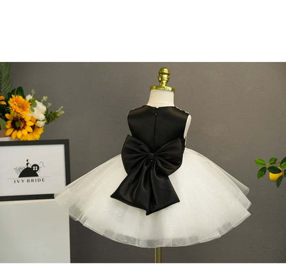 Party Dress with Bow and Rhinestones