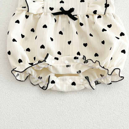 Girls' Bodysuit with Hearts
